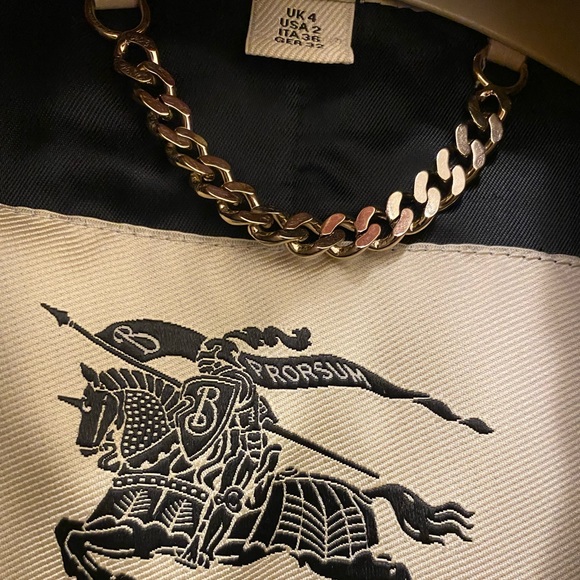 Burberry London beige cream leather trench coat - Picture 8 of 13